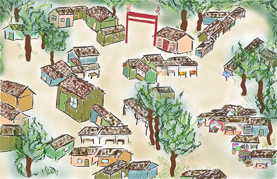 The Rose Petal Footprints