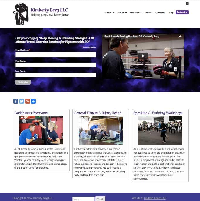 Kimberly Berg LLC - Rock Steady Boxing