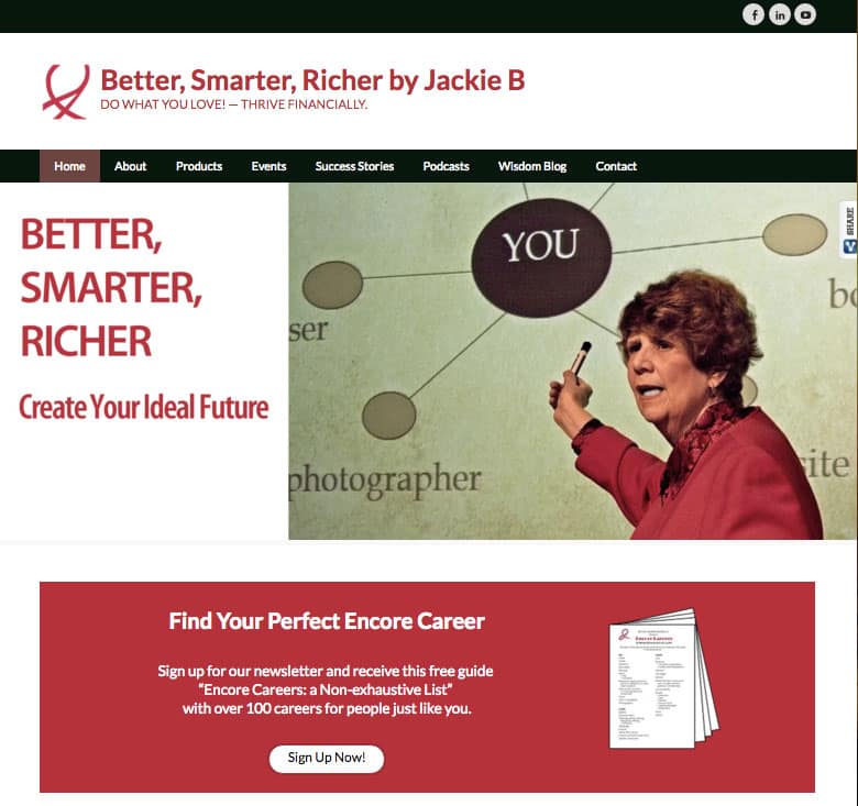 Better, Smarter, Richer coaching website and cart