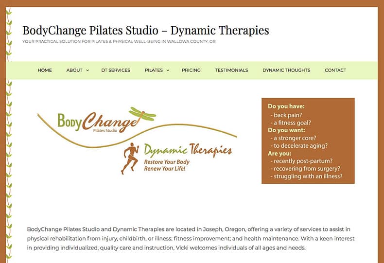 Dynamic Therapies and Body Change Pilates