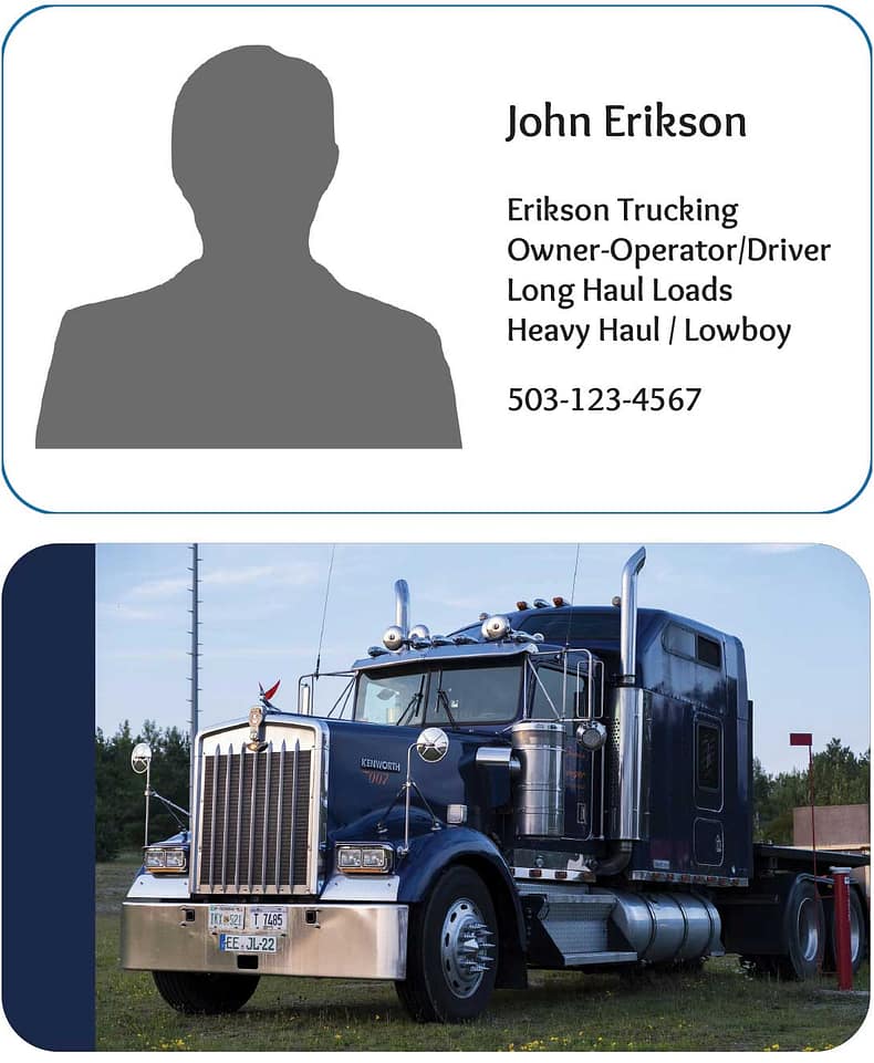 Business Card for Trucker
